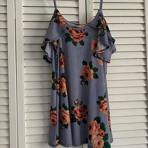 Stripped floral shirt, size M